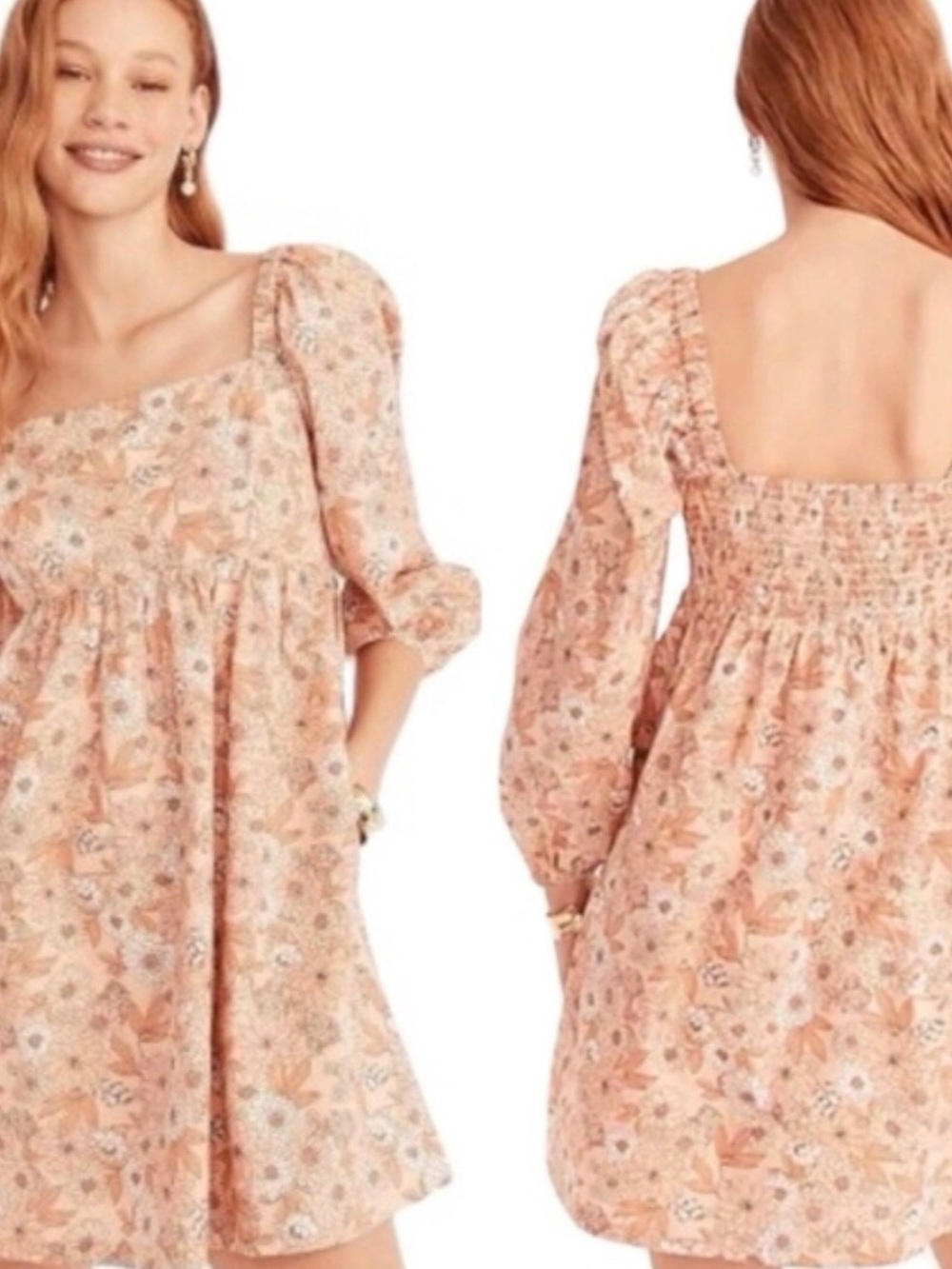 J.Crew Squareneck Cotton Poplin Dress in Zinnia Floral XL - Picture 9 of 9